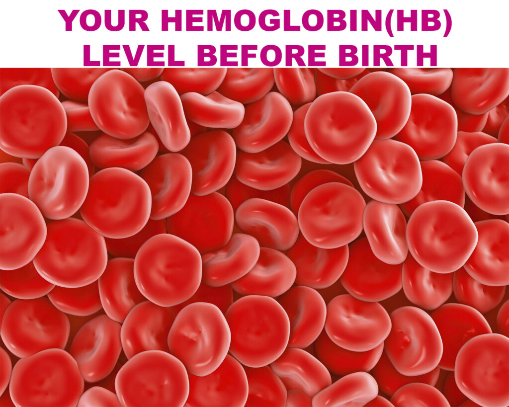 YOUR HEMOGLOBIN(HB) LEVEL BEFORE BIRTH