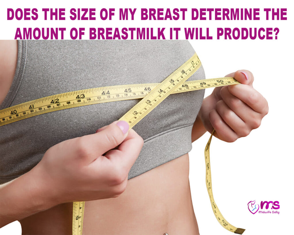 DOES THE SIZE OF MY BREAST DETERMINE THE AMOUNT OF BREASTMILK IT WILL PRODUCE?